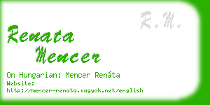 renata mencer business card
